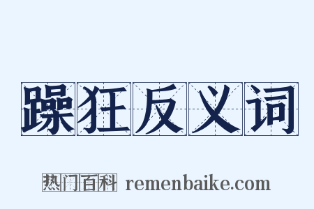 躁狂反义词是什么意思的图片